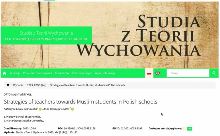 Artykuł badaczek projektu Empathy w czasopiśmie naukowym