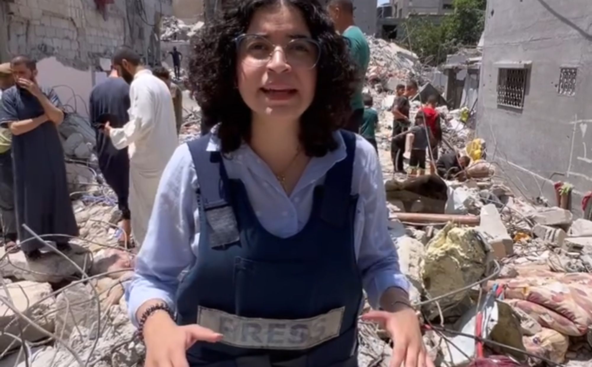 Palestyńska dziennikarka w Strefie Gazy wojna w Izraelu konflikt palestyńsko-izraelski